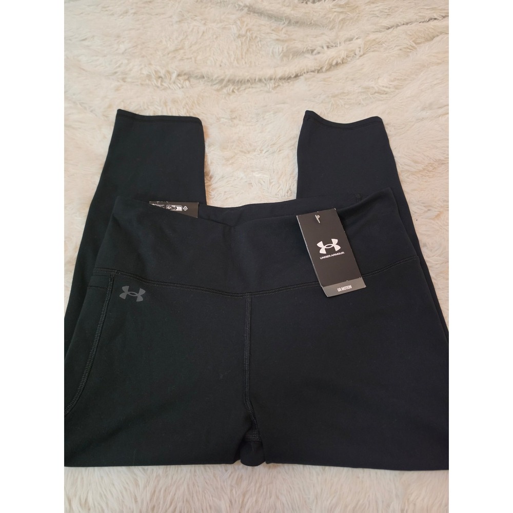 Under Armour UA Motion Capri Leggings Womens Large Black High Rise 1383609 NWT
